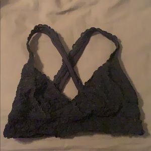 Black American eagle bralette